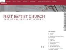 Tablet Screenshot of fbcraleigh.org